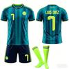 Футбольная форма сборной Колумбии на Чемпионат мира 2026 для детей и взрослых ЛУИС ДИАС №7