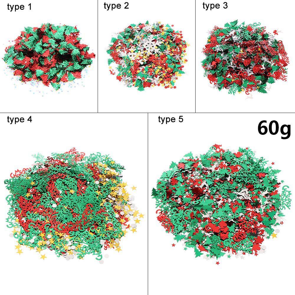 60 г Конфетти смешанного цвета Рождественское украшение для дома, конфетти из фольги, пайетки, принадлежность для вечеринки