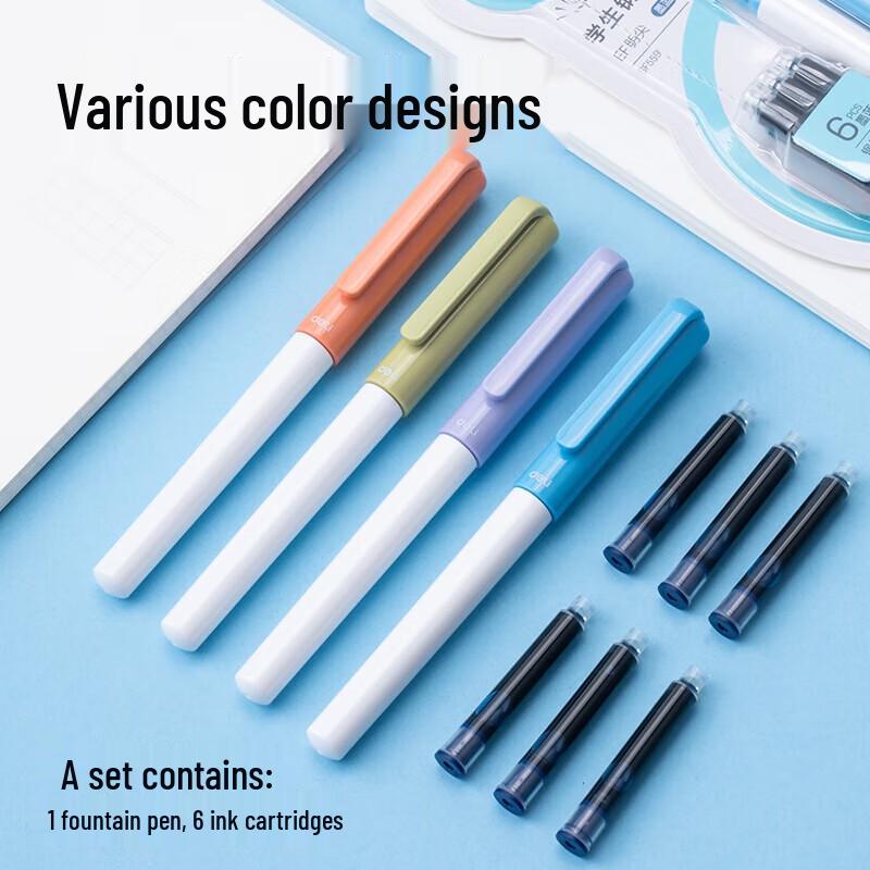 Deli EF Fine Nib Posture Correction Fountain Pen Set