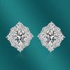 BELLA BOX Luxury Women Fashion Flower Stud Earrings Wedding Engagement Party Gift