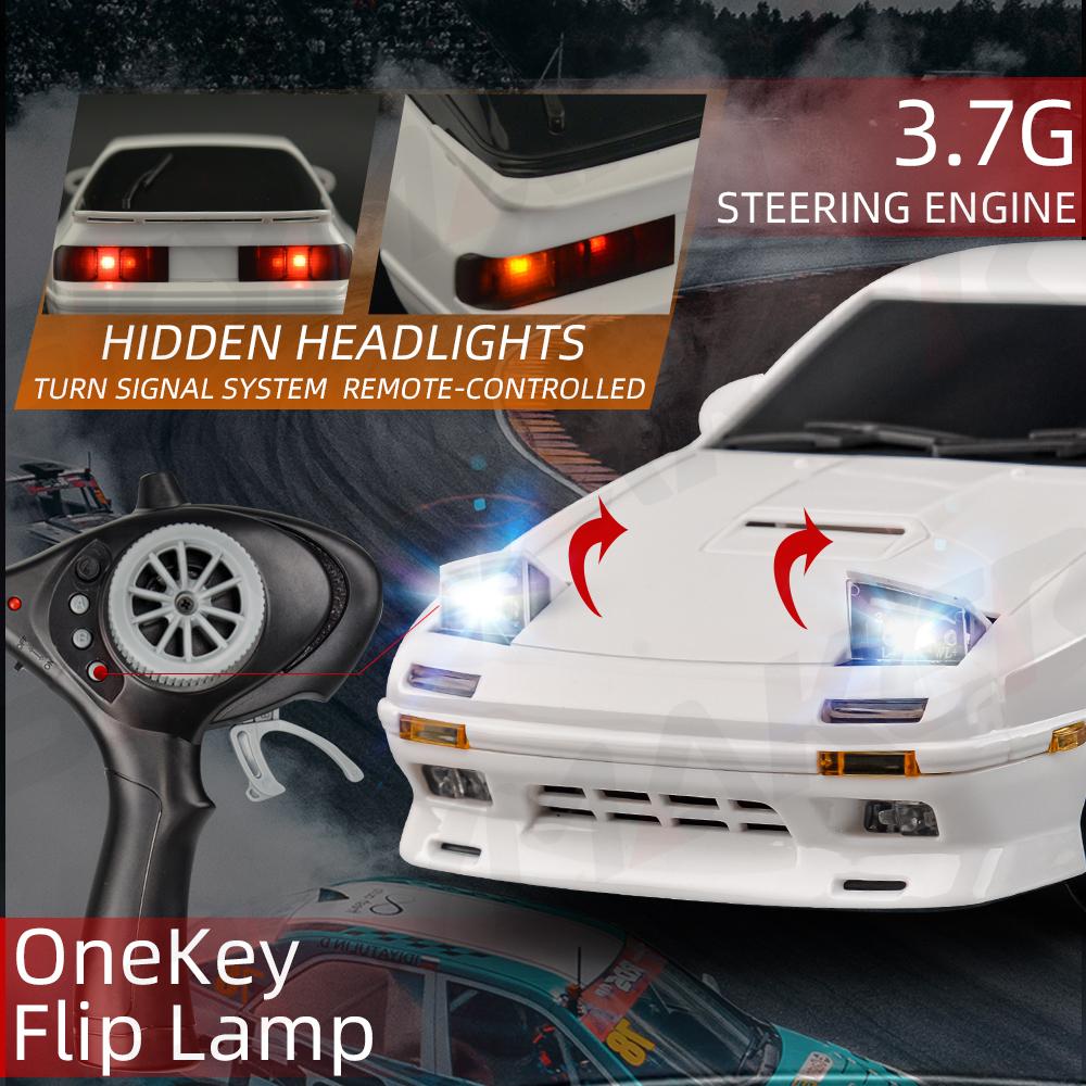Новая модель AE86 RX-7 1:18 RC Drift Car 1/18 2.4G Пульт дистанционного управления ESP Гироскоп LED Мини RC Гоночный автомобиль Игрушки Дети Подарок