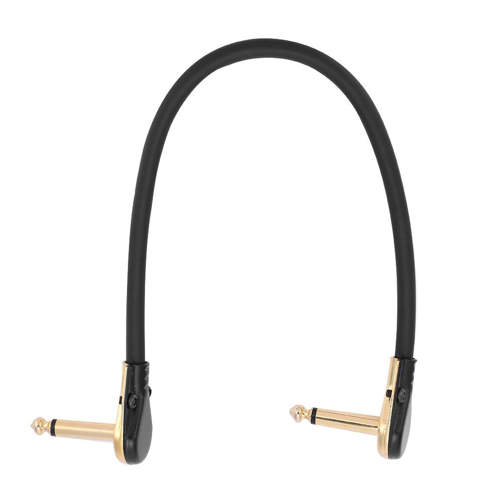 Прочный 30см Кабель-патч для педалборда гитарных эффектов 1/4 Плоский Угловой штекер