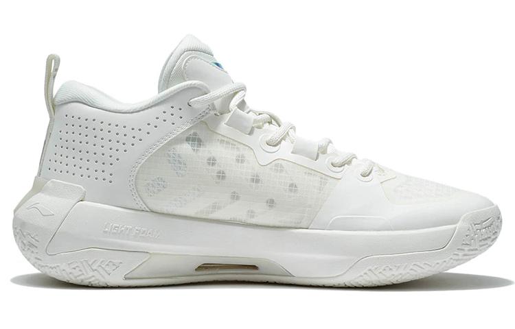 Li Ning Liren 2 Low Готовы к игре Устойчивые к истиранию Дышащие Низкие Баскетбольные кроссовки Мужские Туманно-белый ABAS039-5