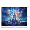 2D Banner: Vibrant Blue Castle Cartoon Photography Background - Photo Booth Background Suitable for Indoor and Outdoor fcl