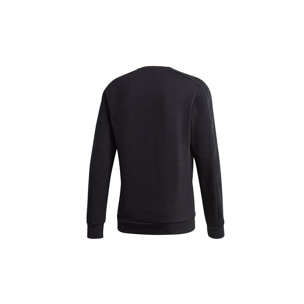 Adidas Классический спортивный пуловер с круглым вырезом и длинным рукавом, мужские топы, черный GJ6590