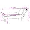 Chaise Longue with Cushion and Right Armrest Black Velvet