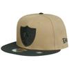 Casquette Snapback - New Era - 9Fifty - Las Vegas Raiders - Khaki - 100% Polyester - Ajustable