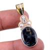 Natural Pietersite Gemstone 925 Solid Sterling Silver TwoTone Pendant 1.75" W9s98