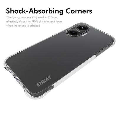 Прозрачный чехол для телефона Xiaomi Poco F7 5G ENKAY HAT PRINCE Противоударный Нескользящий ТПУ чехол