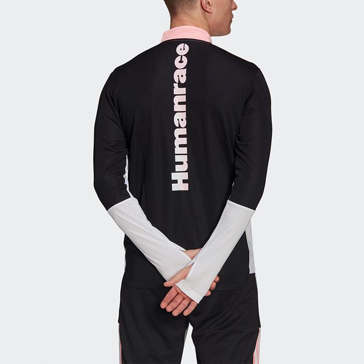 Adidas X Pharrell Williams Juventus Hu Tr Половина молнии с воротником-стойкой Спортивная толстовка Мужские топы Белый Черный GK7824