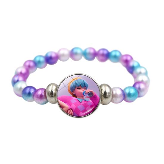 Yousheng Корейский Поп Браслет из Бусин Аниме Вдохновленный Модный Браслет Браслет из Разноцветных Бусин для Женщин Мужчин Девочек Мальчиков Поклонников