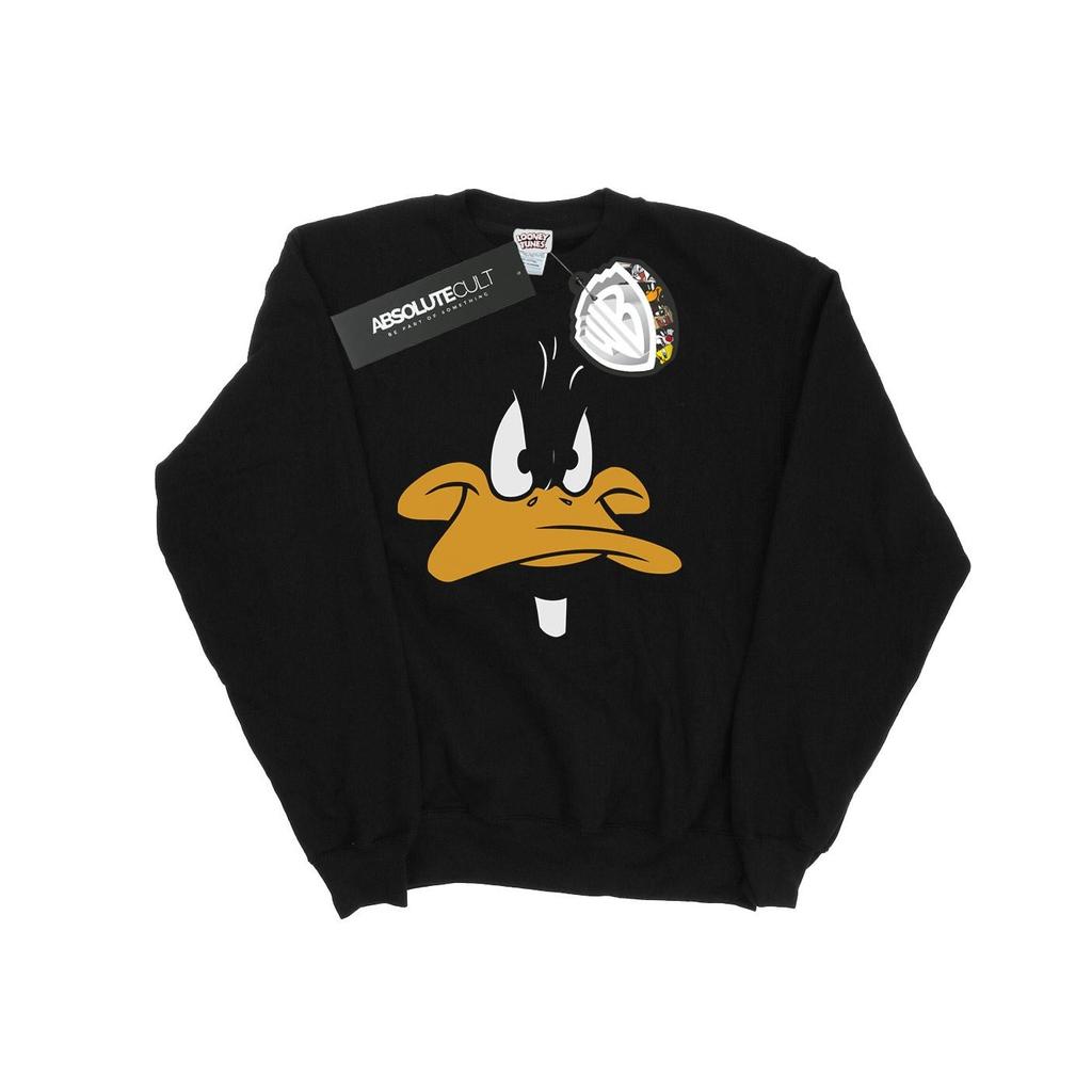 Looney Tunes Mens Daffy Duck Face Sweatshirt