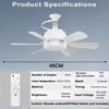 Потолочная люстра-вентилятор с цоколем и пультом дистанционного управления, светодиодная лампа E27, лампа-вентилятор, прохладный ветер для спальни, гостиной, освещение