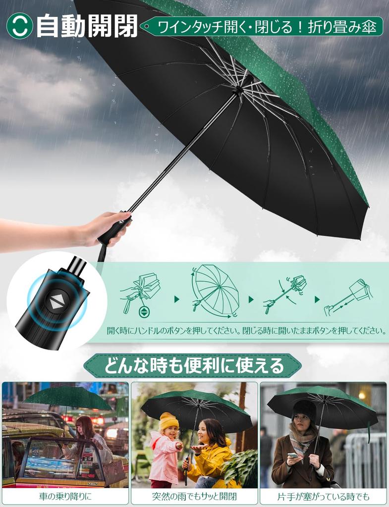 Складной, автоматически открывающийся и складывающийся, складывающийся в обратном направлении, супер водонепроницаемый, очень большой, длинный, устойчивый к сильному ветру, подходит как для солнечной, так и для дождливой погоды