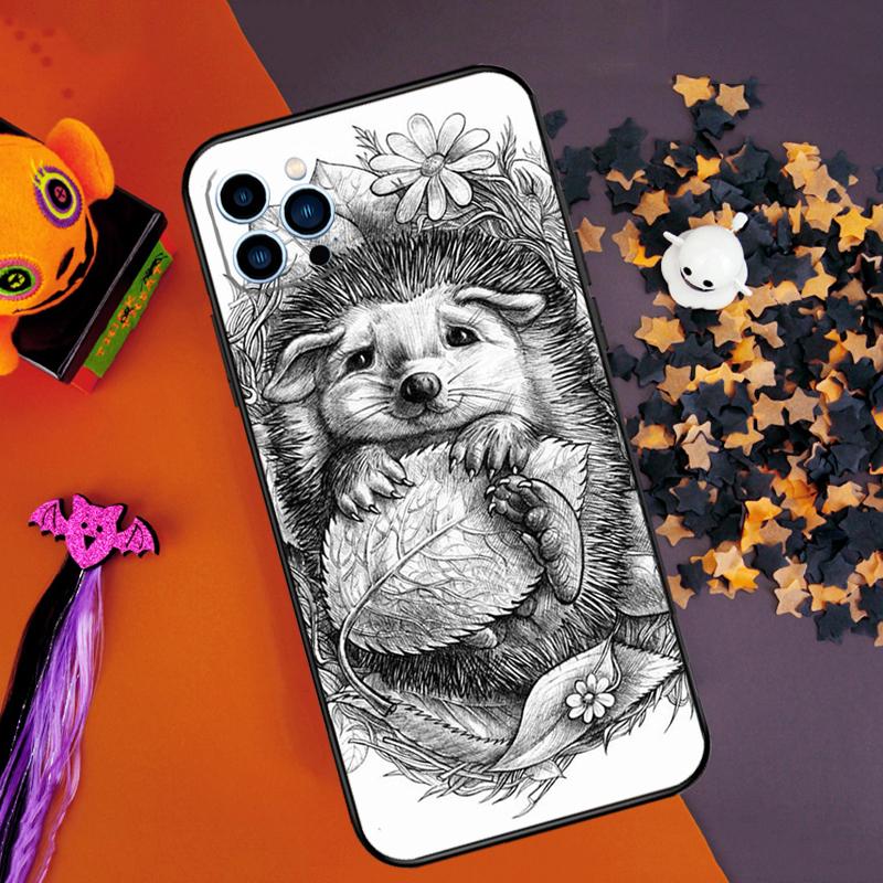 Animal Hedgehog Bumper Case For iPhone 16 15 14 Pro Max 11 12 13 Pro Max Mini XR 16e 16 15 Plus Phone Cover