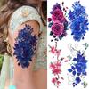 Watercolor Flower Temporary Tattoos For Women Girl Cherry Dahlia Daffodil Rose Tattoo Sticker Fake Body Art 3D Tatto Half Sleeve