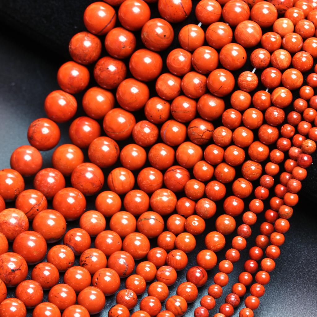 20/30/40 шт. 4/6/8/10 мм DIY круглые бусины из красного камня, подвески, аксессуары для изготовления ювелирных изделий, браслеты из натурального камня