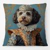 Vintage Royal Dogs And Cats Portraits Cushion Cover Poodle Border Collie Jack Russell Labrador Dog Pillowcase