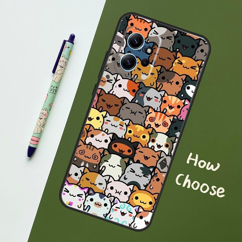 Funny Cute Cats Case For Xiaomi Redmi Note 12 11 10 8 9 Pro 9S 10S 11S 12S Cover For Redmi 12 9C 10C 12C