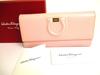 Authentic Gancini Light Pink Leather Long Flap Wallet #9488  Refurbished