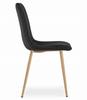 Lava Chair - Black Velvet / Wood Color Legs X 1