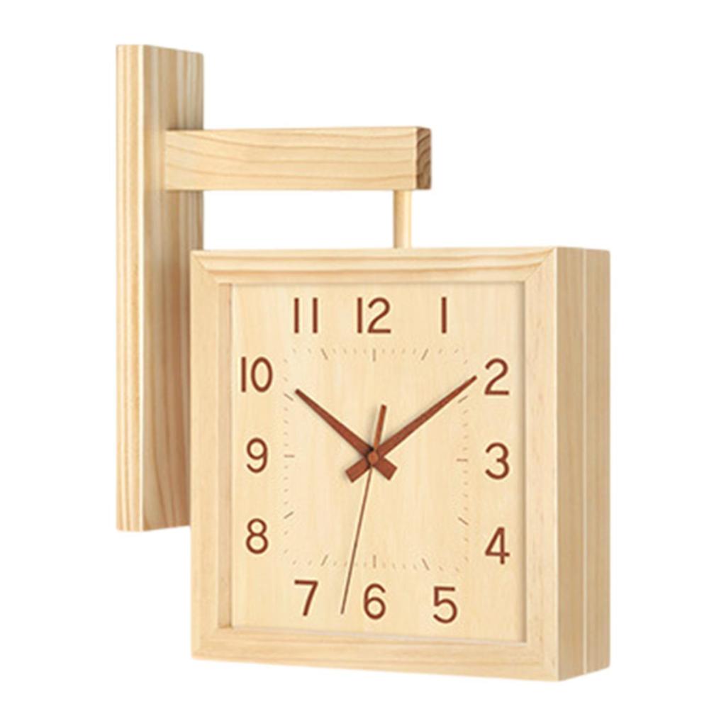 Double Sided Corner Wall Clock Numeric Marks Modern Birthday Gift Non Ticking Silent for Office Cafe Kitchen Hotel Dining Room