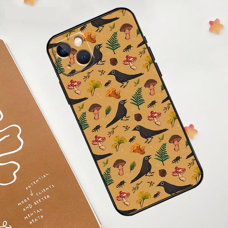 Mushroom Forest Case For Apple iPhone 16 15 14 13 11 12 Pro Max Mini XR 15 16 Plus 16e Protective Cover