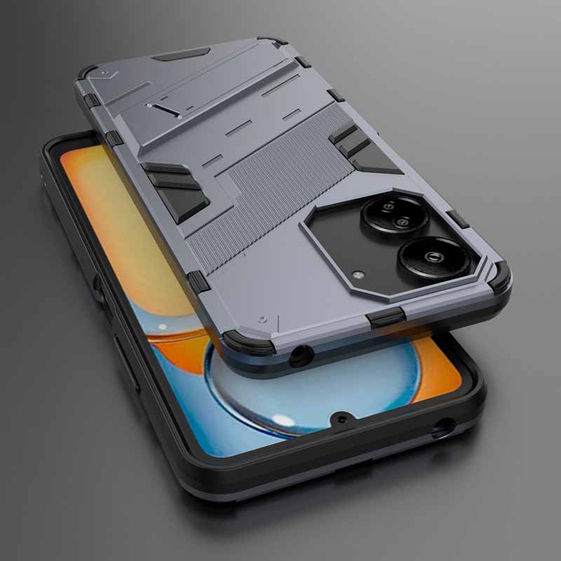 Shockproof Case For Redmi 10C 12C 13C 14C Armor Holder Protector Back Coque for Xiaomi POCO C65 F5 X5 X6 F6 M6 Pro Phone Cover