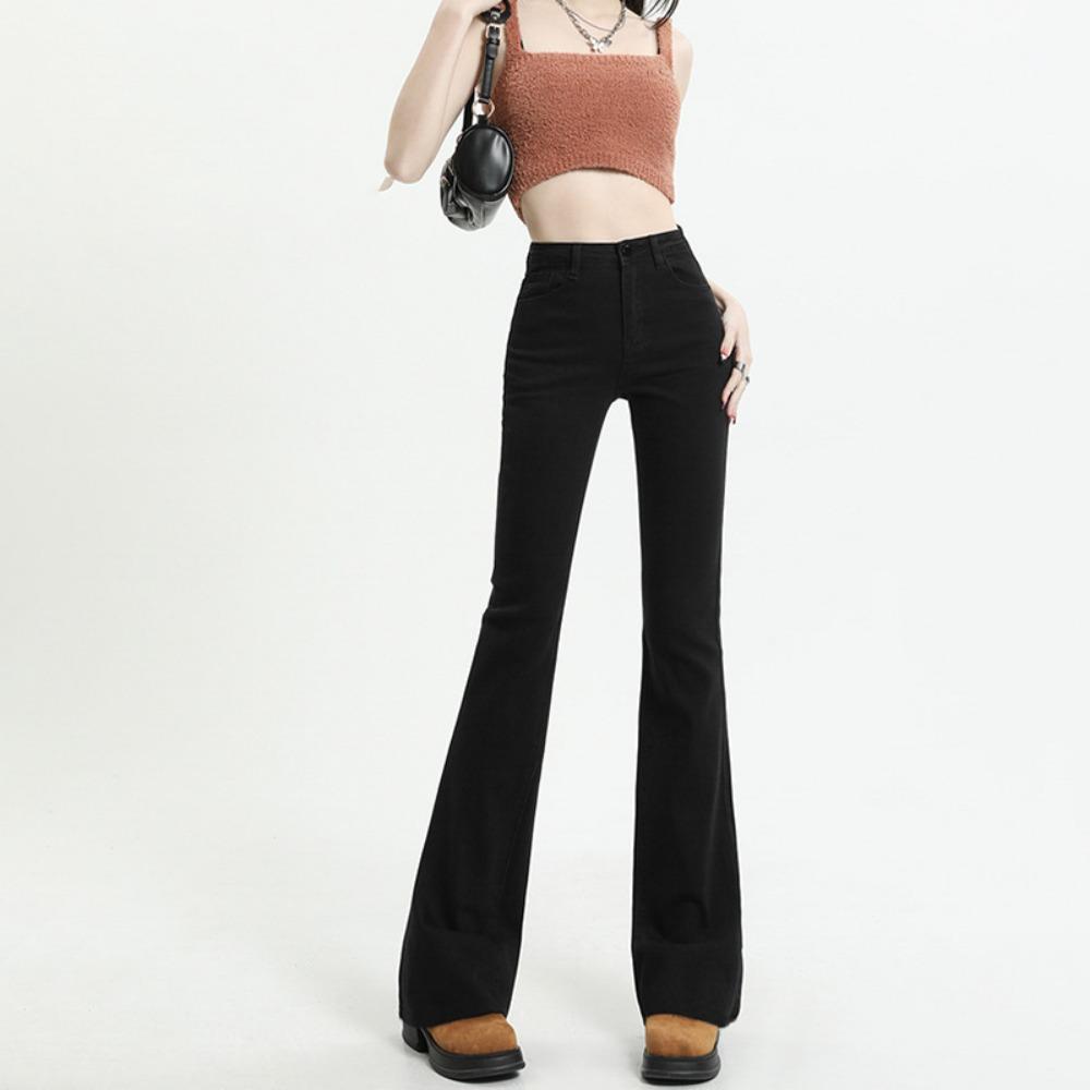 American Retro Niche Design High Waist Micro-flared Jeans High Waist Spring and Summer New High and Thin Trousers
