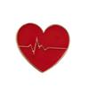 TJA Cartoon Stethoscope Heart Enamel Brooch Pin Bag Badge Doctor Nurse Jewelry