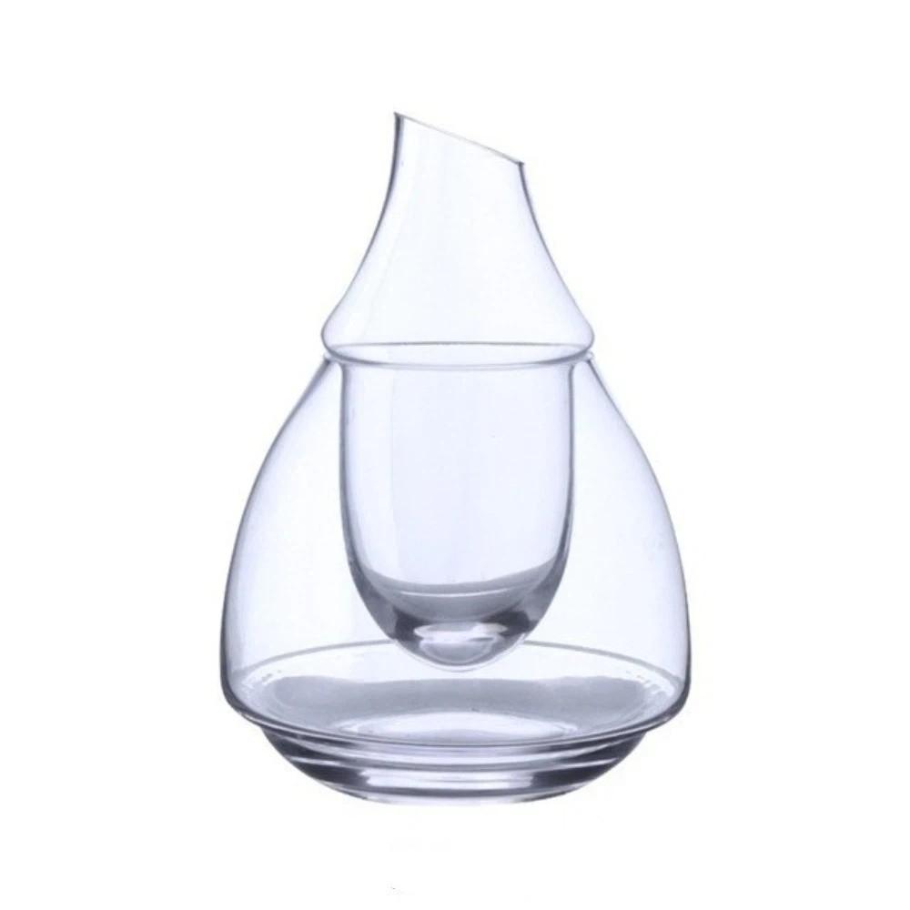 Transparent Wine Cooler Glass Wine Dispenser Cooling Sake Cup Wine Warmer Home