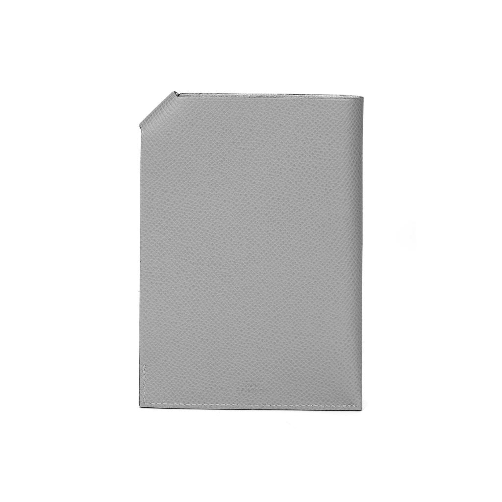 Hermes Tarmac 10 Silver Buckle Epsom Calfskin Passport Holder Men accessories Gray H057946CKP0
