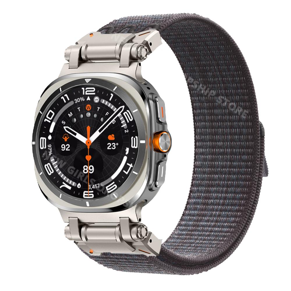Спортивный нейлоновый ремешок-петля для Samsung Galaxy Watch Ultra 47 мм Мужской ремешок для SAMSUNG GALAXY WATCH 7 ULTRA 47 мм Браслет без зазоров