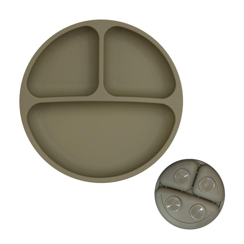Silicone Tableware Children's Dinner Plate Divided Dinner Plate Auxiliary Training Tableware Set Snack Bowl