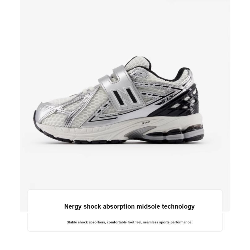 New Balance 1906 Comfortable Versatile Low-Top Casual Shoes Kids Sneaker Silver White PV1906ER