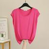 Women's Summer Loose Modal Sleeveless Round Neck Top - Solid Color, Large Size, Thin Home Vest