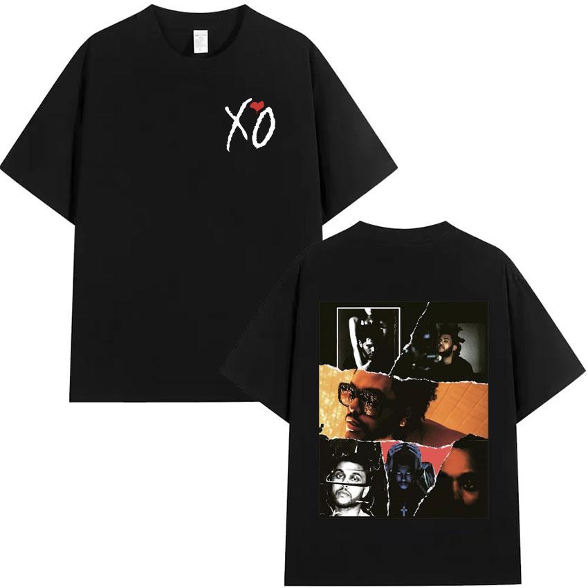 Поп-певец Артист The Weeknd Двусторонний Принт Футболка Мужская Одежда Футболка Эстетичная Хлопковая Футболка С Коротким Рукавом Свободная Уютная Футболка