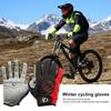 1 Pair of Riding Gloves Windproof Anti-slip Touch Screen with Super Fiber Thumb Index Finger Winter Cycling Gloves