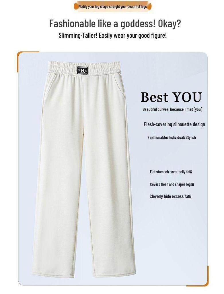 Женские брюки с высокой посадкой, облегающие, с прямыми штанинами - Драпирующиеся, свободные, в стиле «мом» для весны и осени