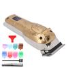 Electric Hair Clippers LCD Cordless Hair Trimmer Haircut Cutting Grooming Kits Gold