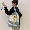Милый рюкзак с мультяшным медведем для девочек, контрастный цвет, противоугонная сумка на плечо, универсальная школьная сумка для девочек-подростков, водонепроницаемый школьный рюкзак