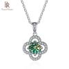 1ct 6.5mm D Color Moissanite Pendant 925 Sterling Silver Necklace Anniversary Lucky Wedding Sparkly Pendant Gift