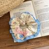 Beautiful Embroidered Large Scrunchies Elastic Hair Bands Hair Ties Women Sweet Hair Accessories Ponytail Holder Head Rope