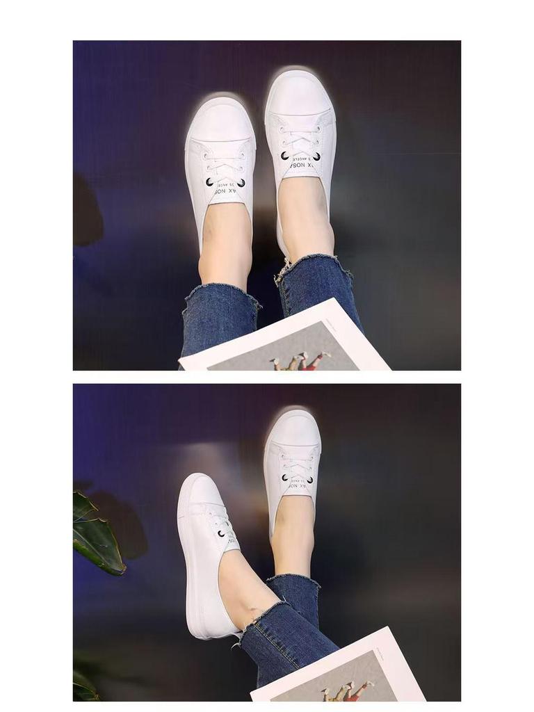 Летние женские универсальные белые слипоны 2025 года - Тонкие, неглубокие, стильные и удобные.