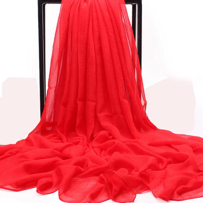 Женский полупрозрачный шарф из шифона Wild 170*70 см, однотонная шелковая шаль с имитацией солнцезащитного крема