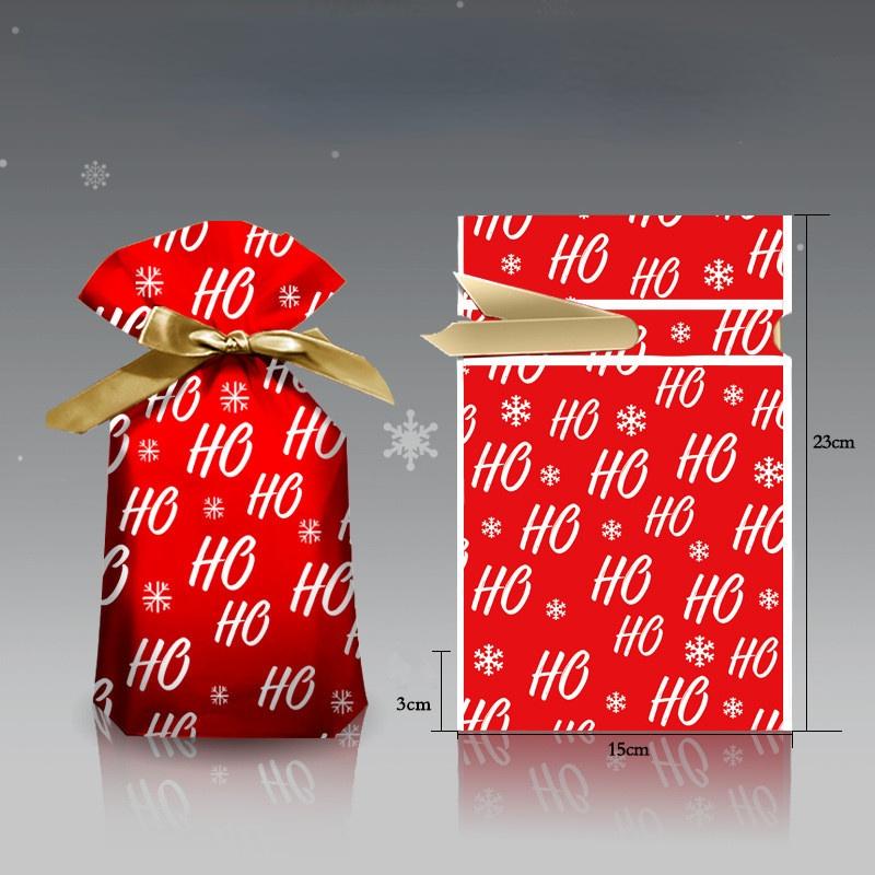 5 шт., новогодняя рождественская упаковка конфет, подарочный пакет Санта-Клауса, рождественский пластиковый пакет, рождественские украшения для дома Navidad