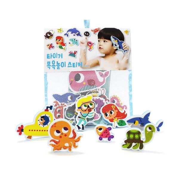 Наклейки для игр в ванну, морские животные, корейские детские игрушки