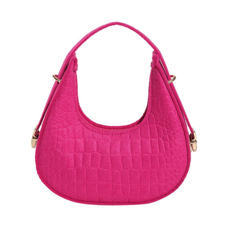 Fashionable Mid-size Crescent Bag With Zipper For Casual Daily Use