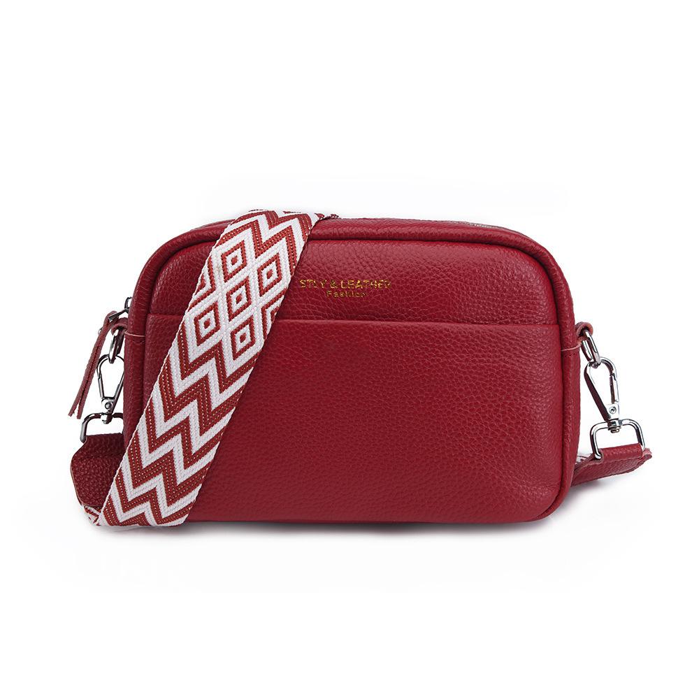 Genuine Leather Women's Crossbody Bag - Large Capacity, High-End Design, Small Square Shoulder Bag