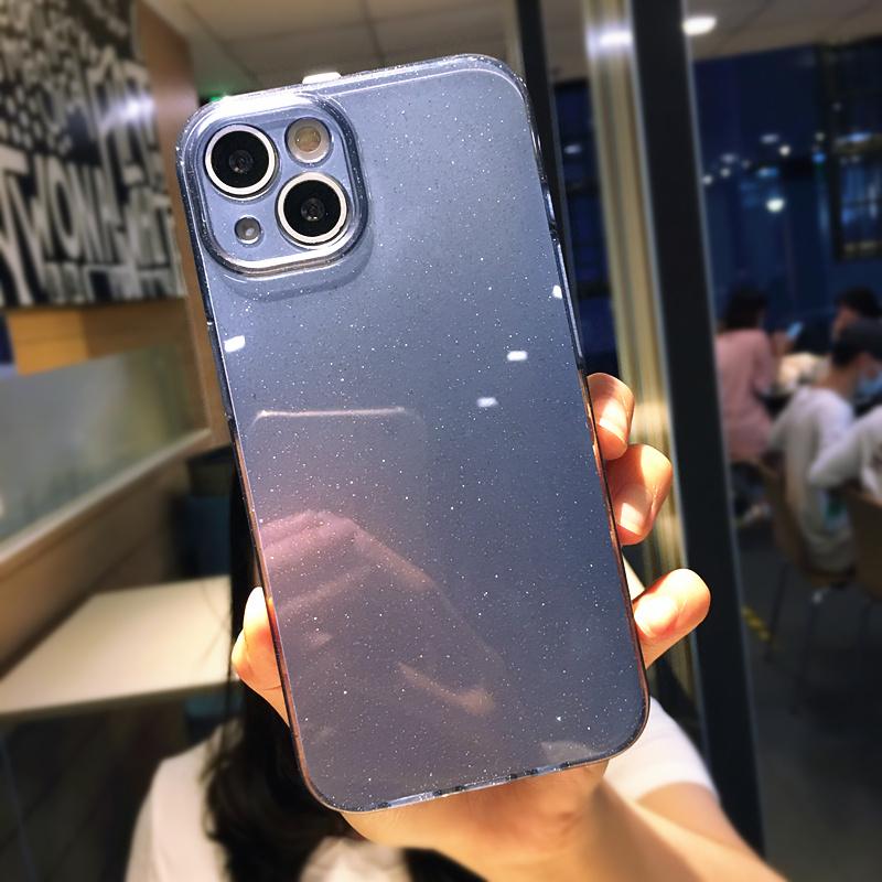 Прозрачный чехол для телефона с ледяным кристаллом и блестками для Iphone 13 12 11 Pro Max Xr Xs X 11 13 Pro, защита объектива, противоударная прозрачная задняя крышка